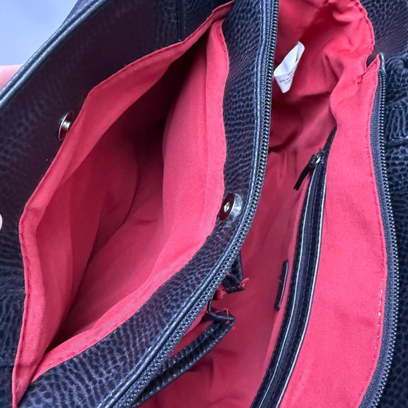 Chaps Black & White Houndstooth Tote Bag  preppy dark academia - Picture 11 of 14